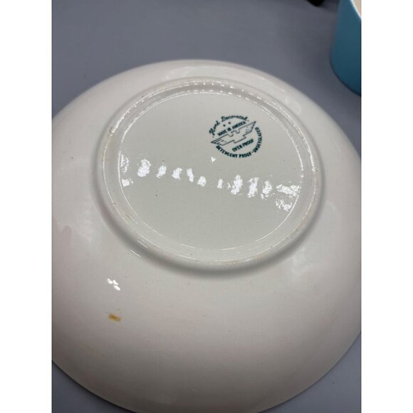 Vtg MCM Marcrest Swiss Alpine Chalet 3 Pc Platter Serving Bowl - Picture 6 of 14